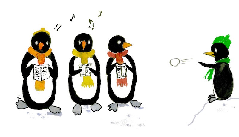 Penguin Carol Singing - TT ART